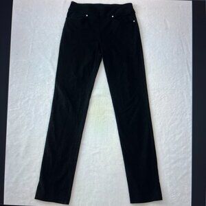 PGA Tour Golf Slacks Women S Black Slim Stretch Tummy Control Moisture-Wicking